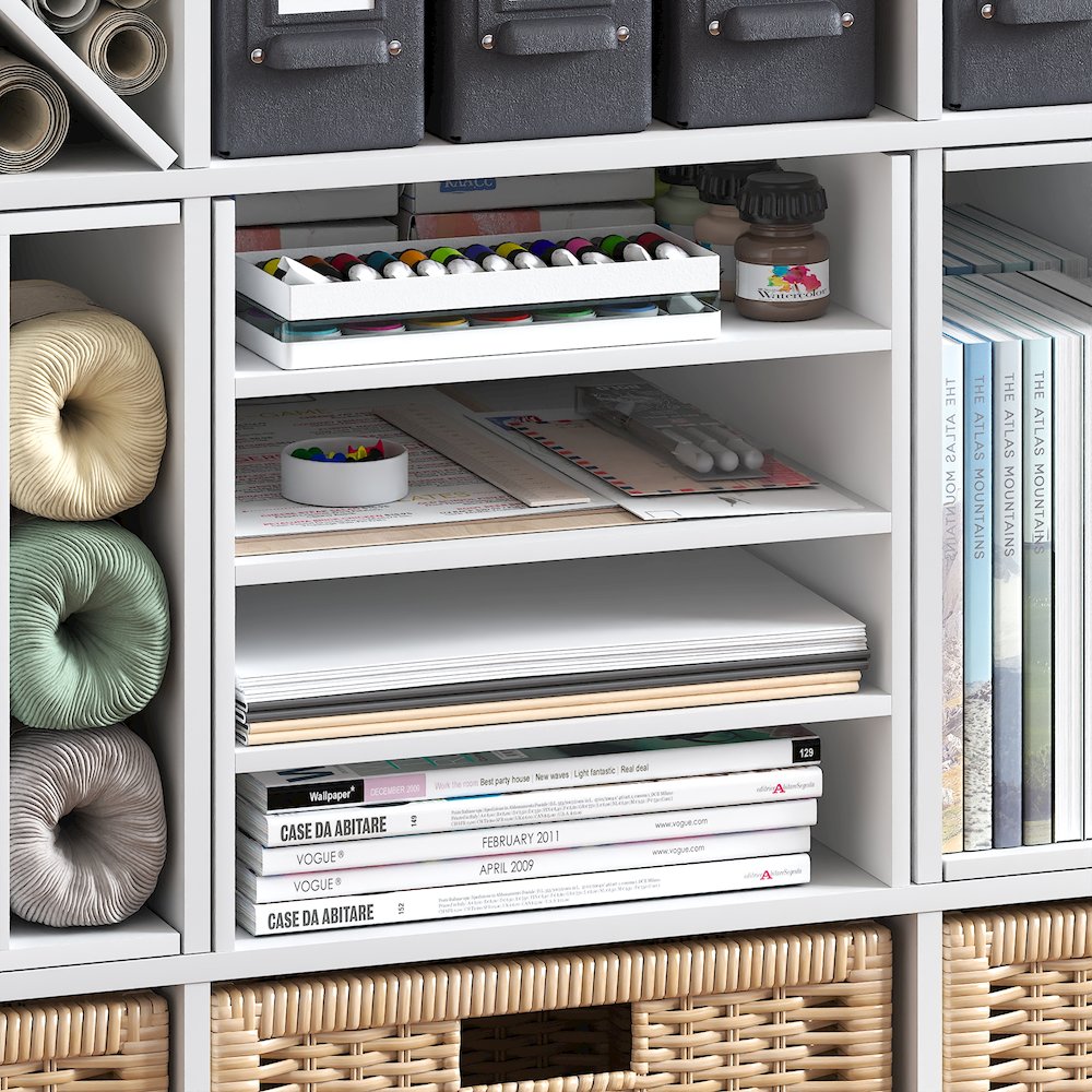 3-Shelf Cube Organizer, Fits into Furinno Triple Thick Cubes