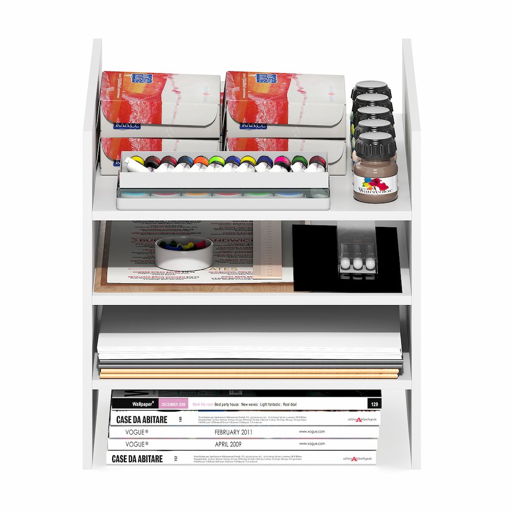 3-Shelf Cube Organizer, Fits into Furinno Triple Thick Cubes