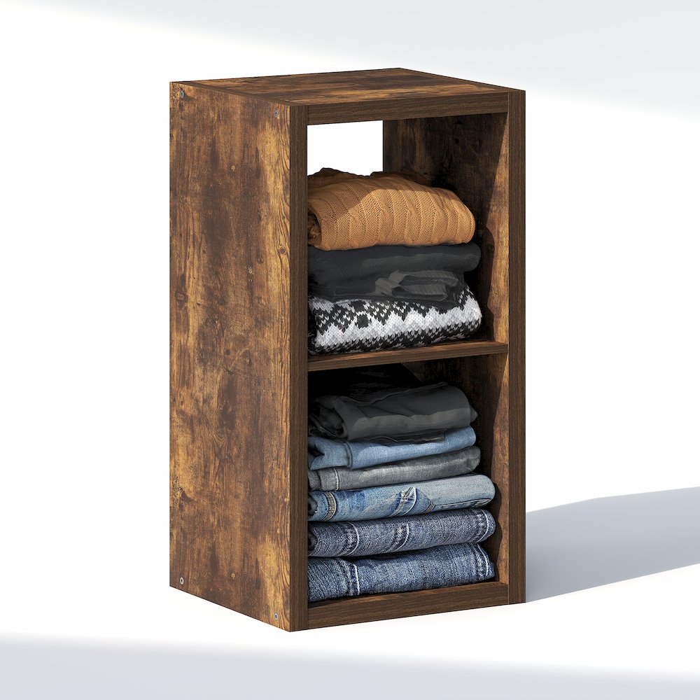 2-Cube Closet Organizer, Open Shelf Closet Storage, Extra Thick Frame