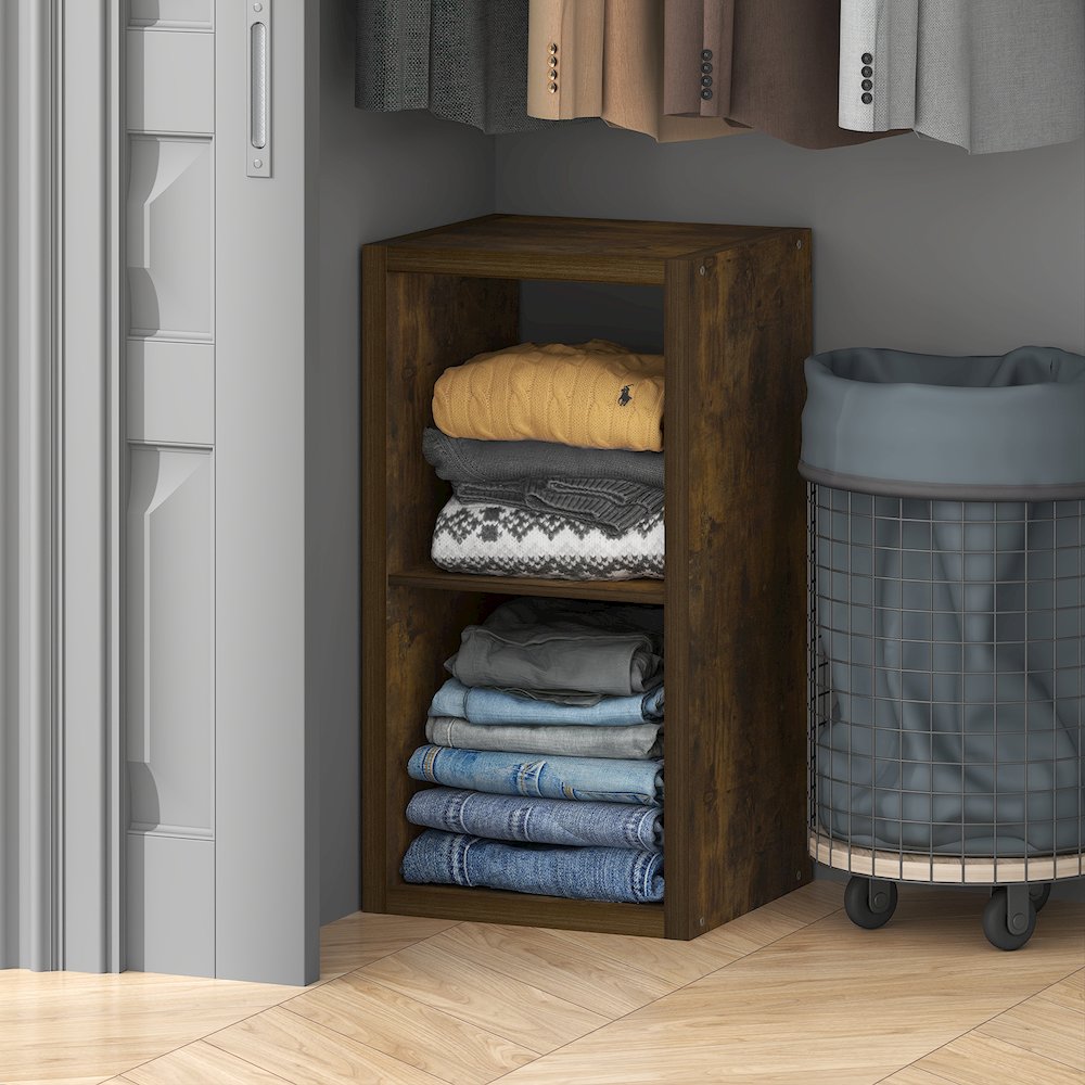 2-Cube Closet Organizer, Open Shelf Closet Storage, Extra Thick Frame