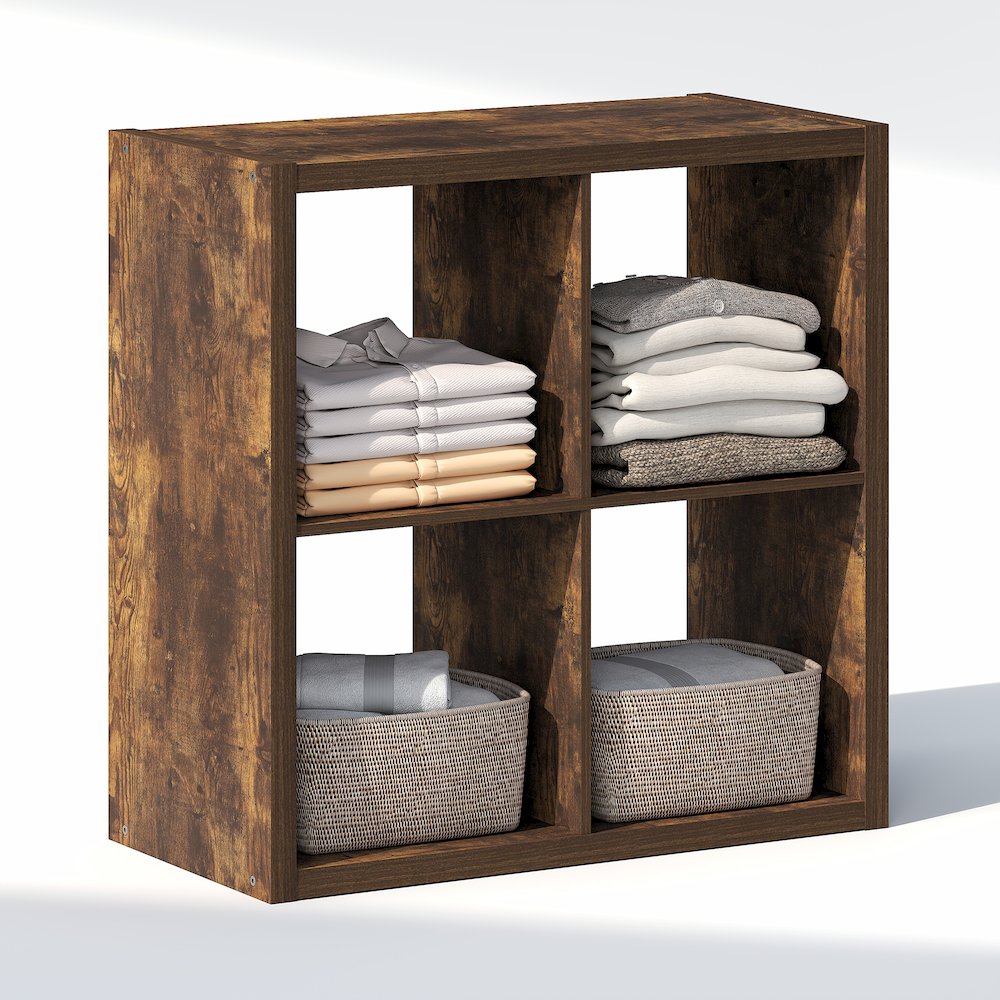 4-Cube Closet Organizer, Open Shelf Closet Storage, Extra Thick Frame
