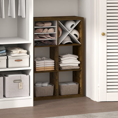 6-Cube Closet Organizer, Open Shelf Closet Storage, Extra Thick Frame