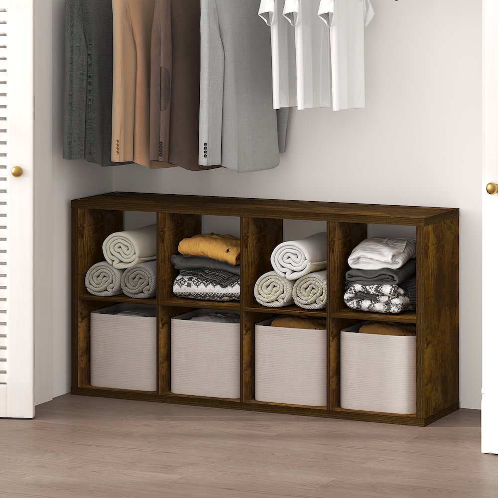 8-Cube Closet Organizer, Open Shelf Closet Storage, Extra Thick Frame