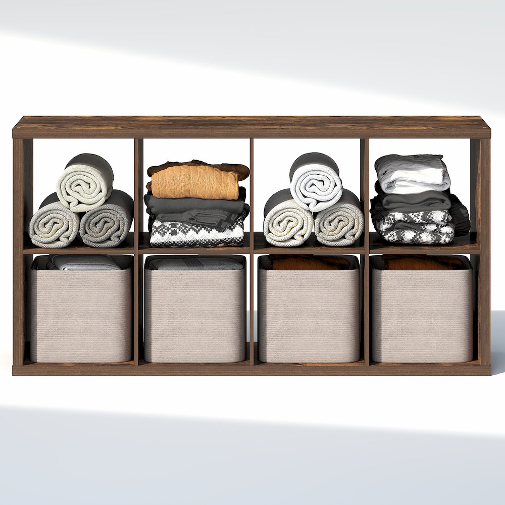 8-Cube Closet Organizer, Open Shelf Closet Storage, Extra Thick Frame