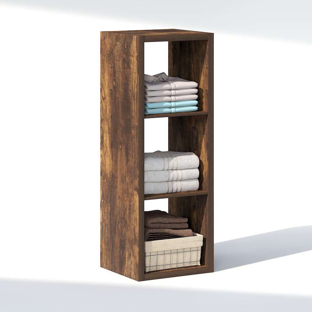 3-Cube Closet Organizer, Open Shelf Closet Storage, Extra Thick Frame