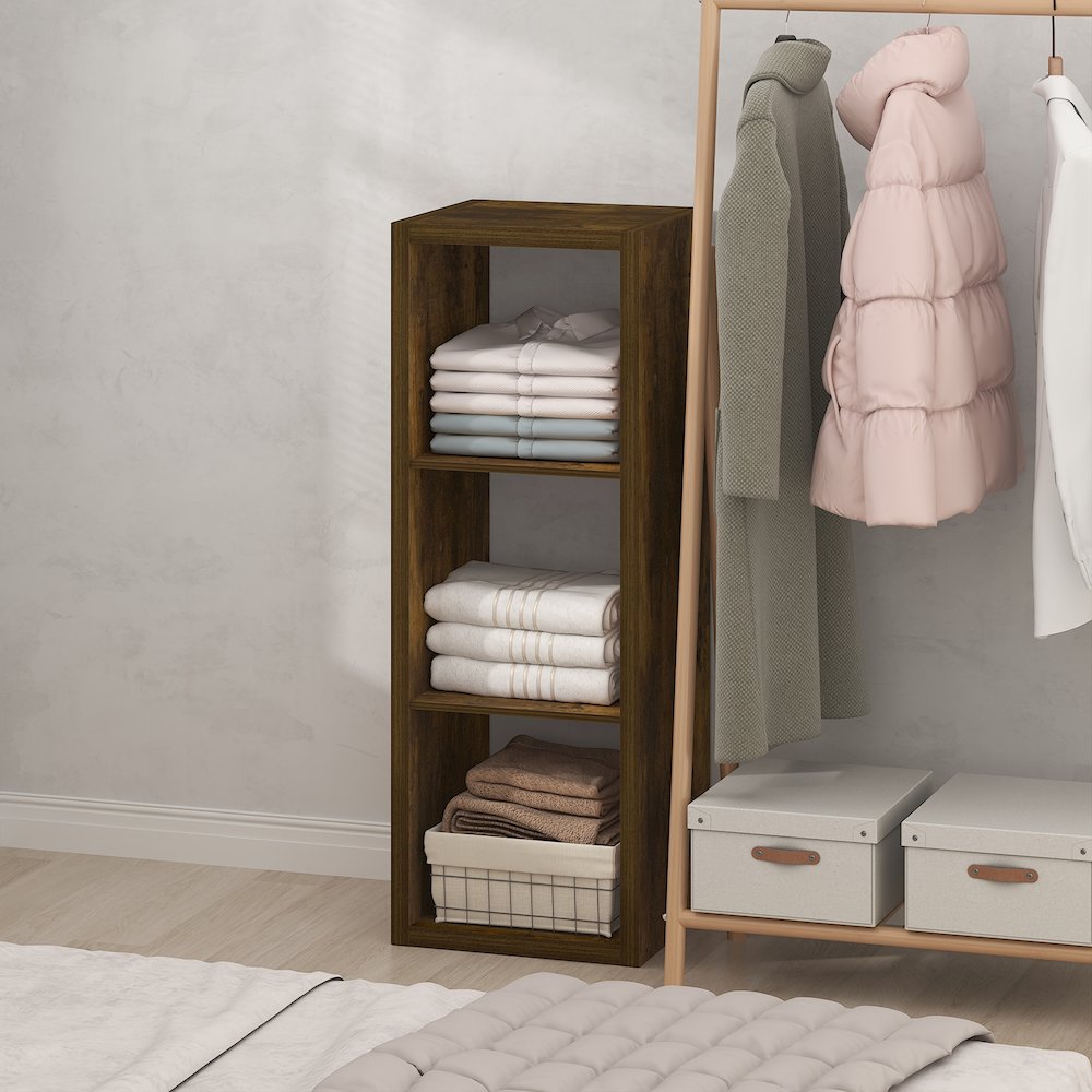 3-Cube Closet Organizer, Open Shelf Closet Storage, Extra Thick Frame