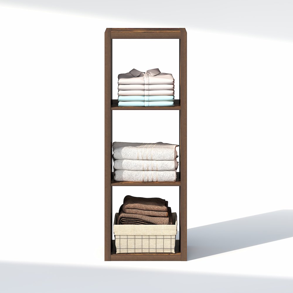 3-Cube Closet Organizer, Open Shelf Closet Storage, Extra Thick Frame