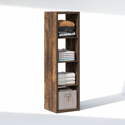 4-Cube Closet Organizer, Open Shelf Closet Storage, Extra Thick Frame