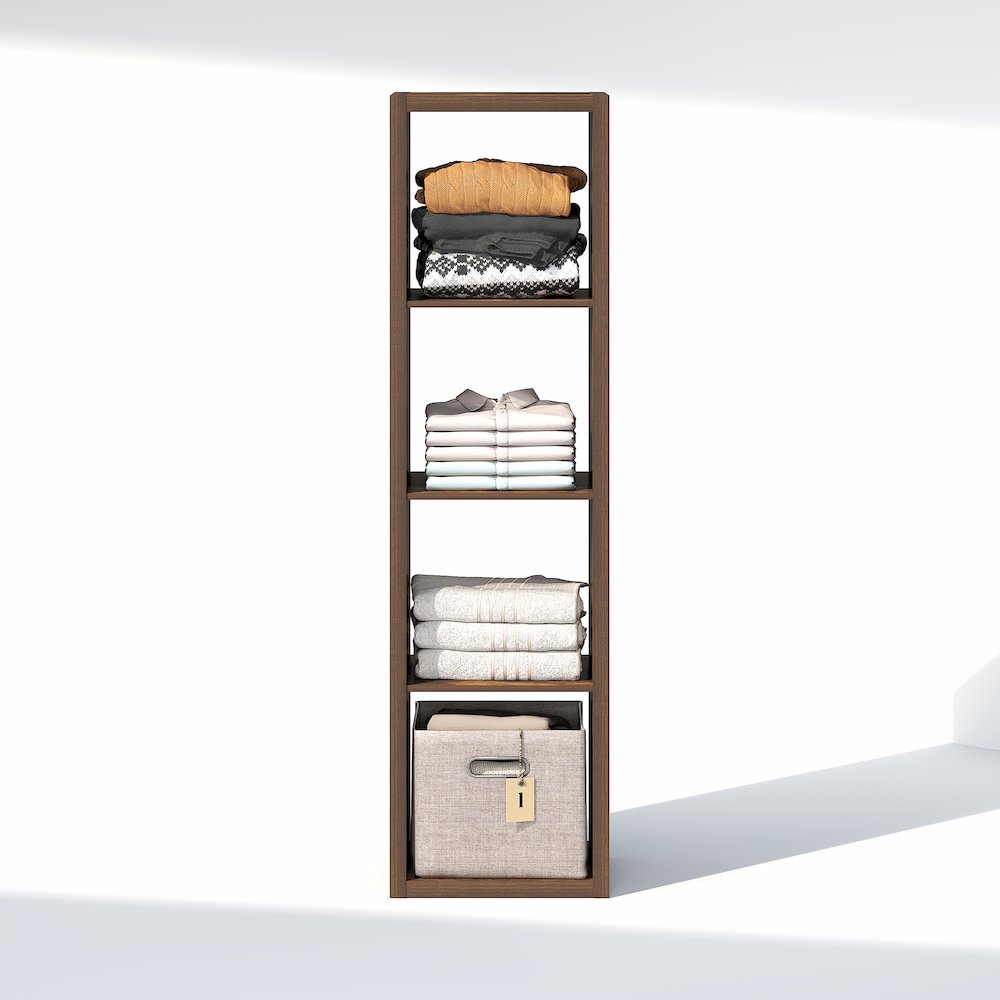 4-Cube Closet Organizer, Open Shelf Closet Storage, Extra Thick Frame