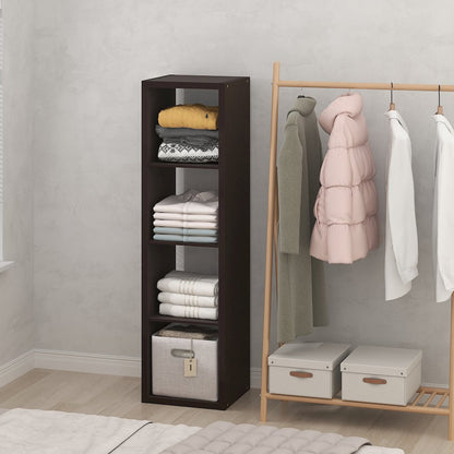 4-Cube Closet Organizer, Open Shelf Closet Storage, Extra Thick Frame
