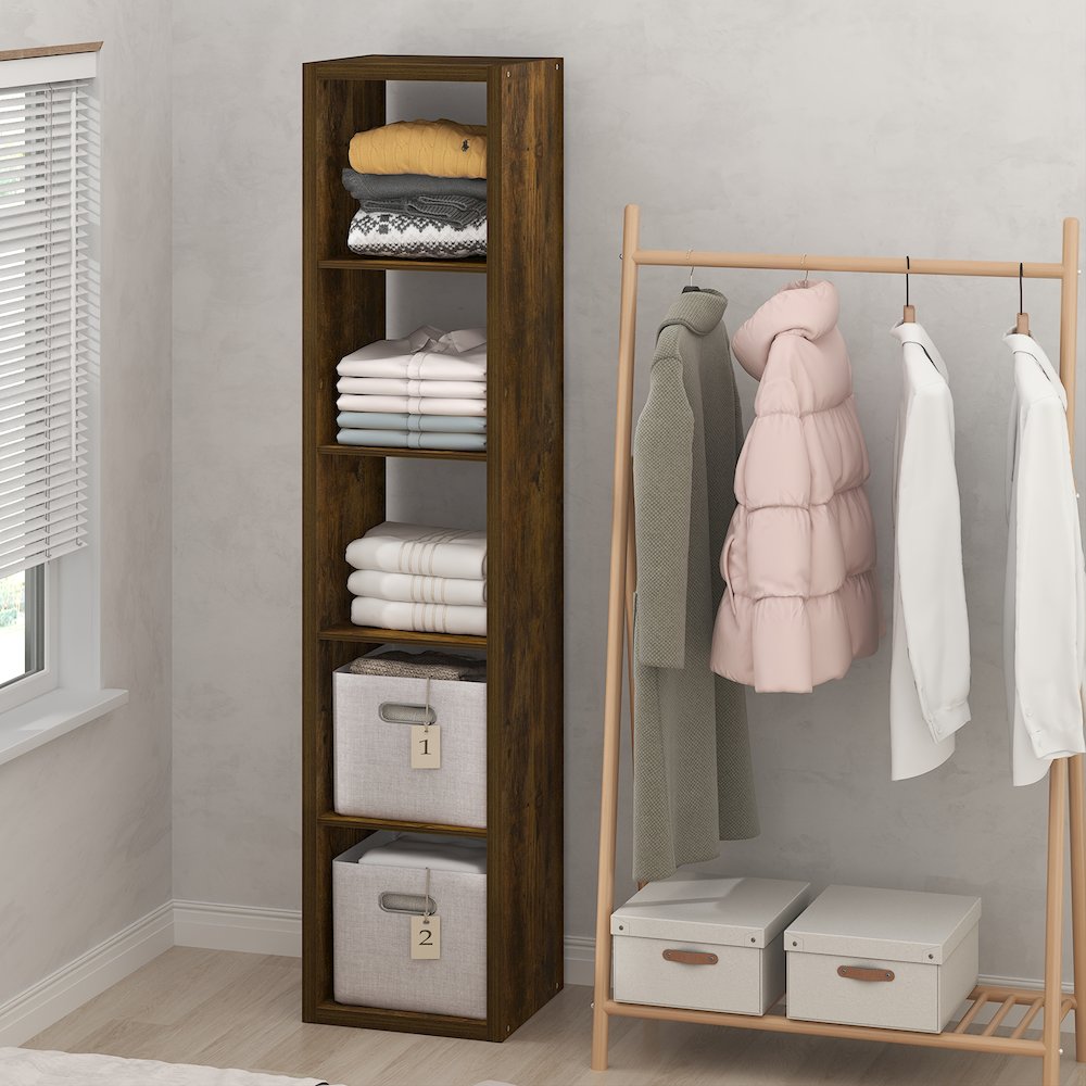 5-Cube Closet Organizer, Open Shelf Closet Storage, Extra Thick Frame