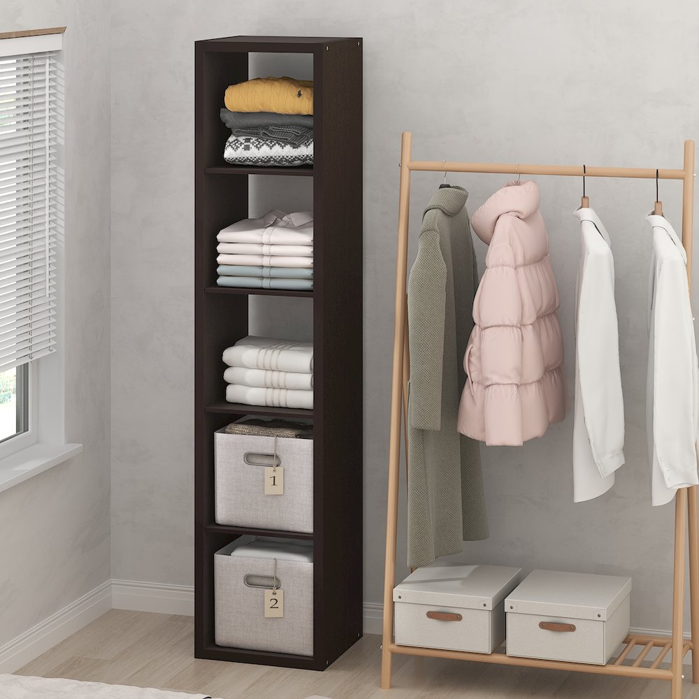 5-Cube Closet Organizer, Open Shelf Closet Storage, Extra Thick Frame