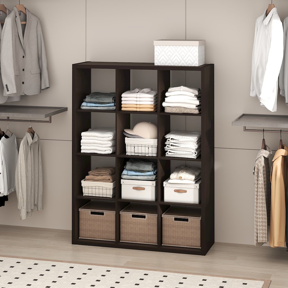 12-Cube Closet Organizer, Open Shelf Closet Storage, Extra Thick Frame