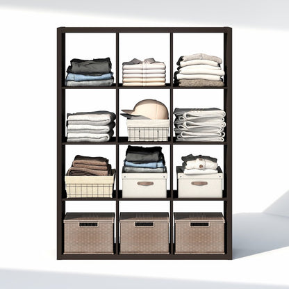 12-Cube Closet Organizer, Open Shelf Closet Storage, Extra Thick Frame