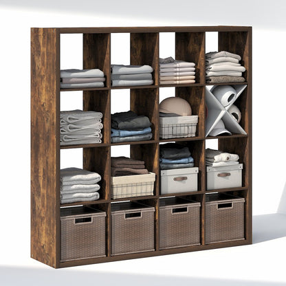 16-Cube Closet Organizer, Open Shelf Closet Storage, Extra Thick Frame