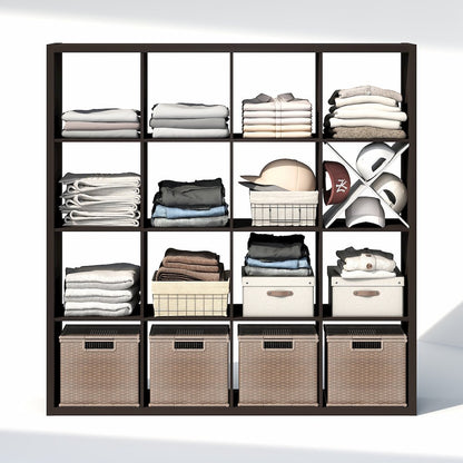 16-Cube Closet Organizer, Open Shelf Closet Storage, Extra Thick Frame