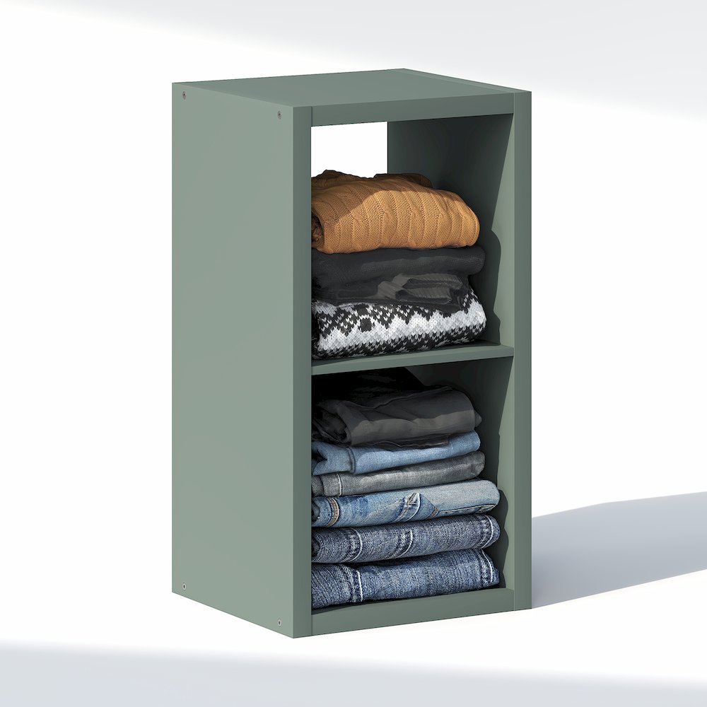2-Cube Closet Organizer, Open Shelf Closet Storage, Extra Thick Frame