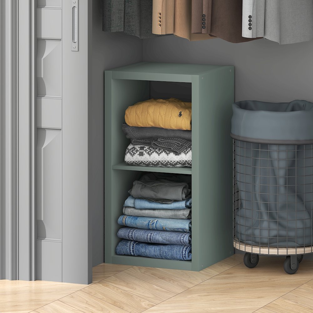 2-Cube Closet Organizer, Open Shelf Closet Storage, Extra Thick Frame