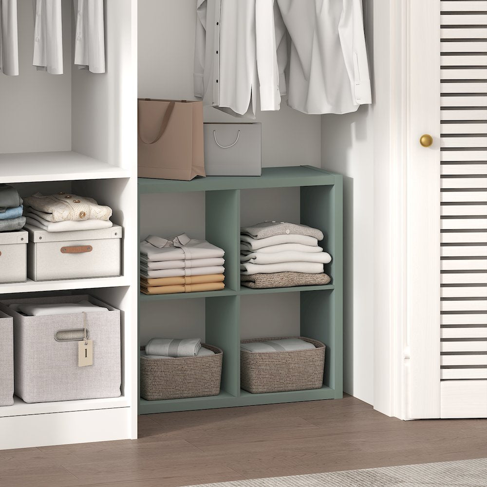 4-Cube Closet Organizer, Open Shelf Closet Storage, Extra Thick Frame
