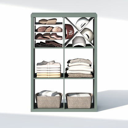 6-Cube Closet Organizer, Open Shelf Closet Storage, Extra Thick Frame