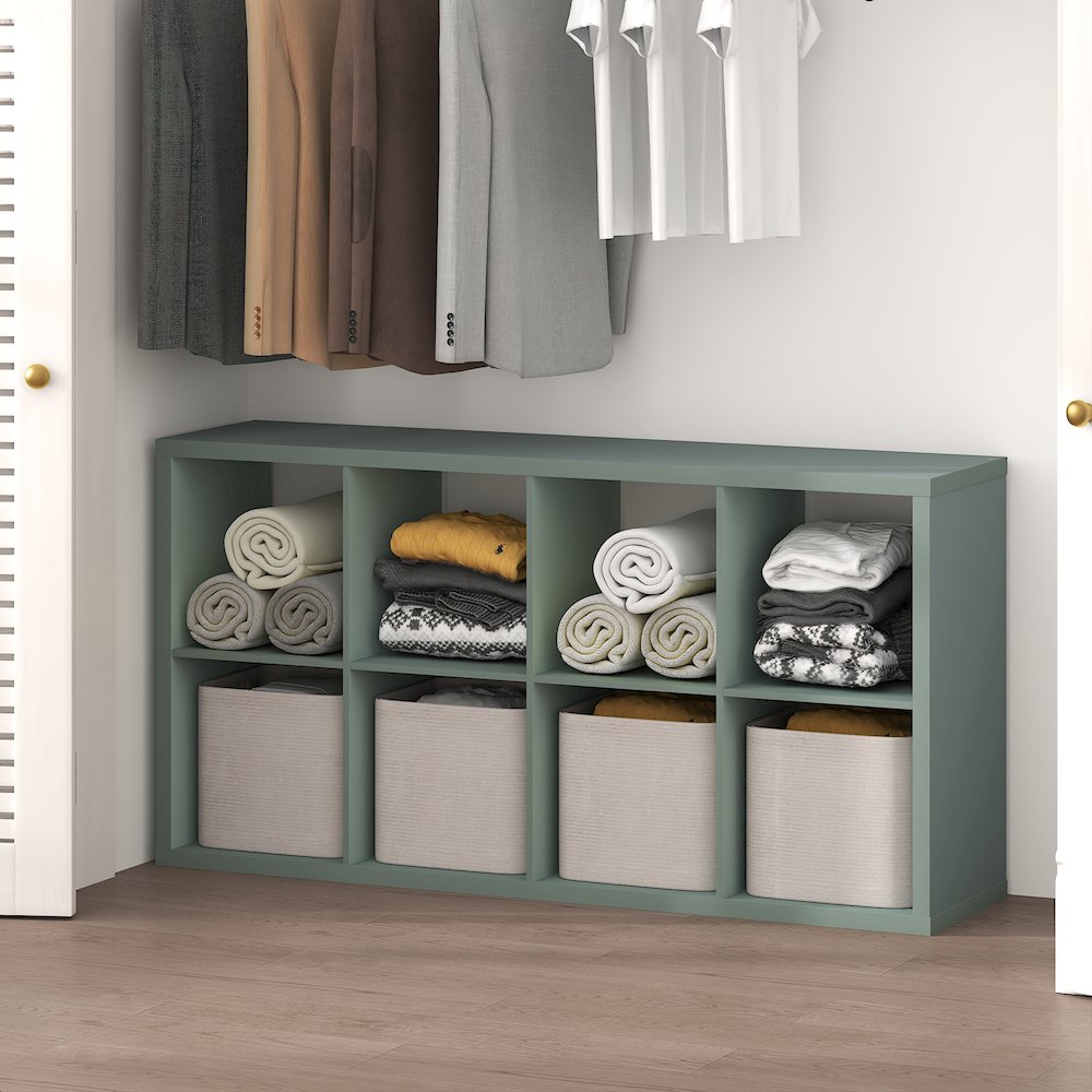 8-Cube Closet Organizer, Open Shelf Closet Storage, Extra Thick Frame
