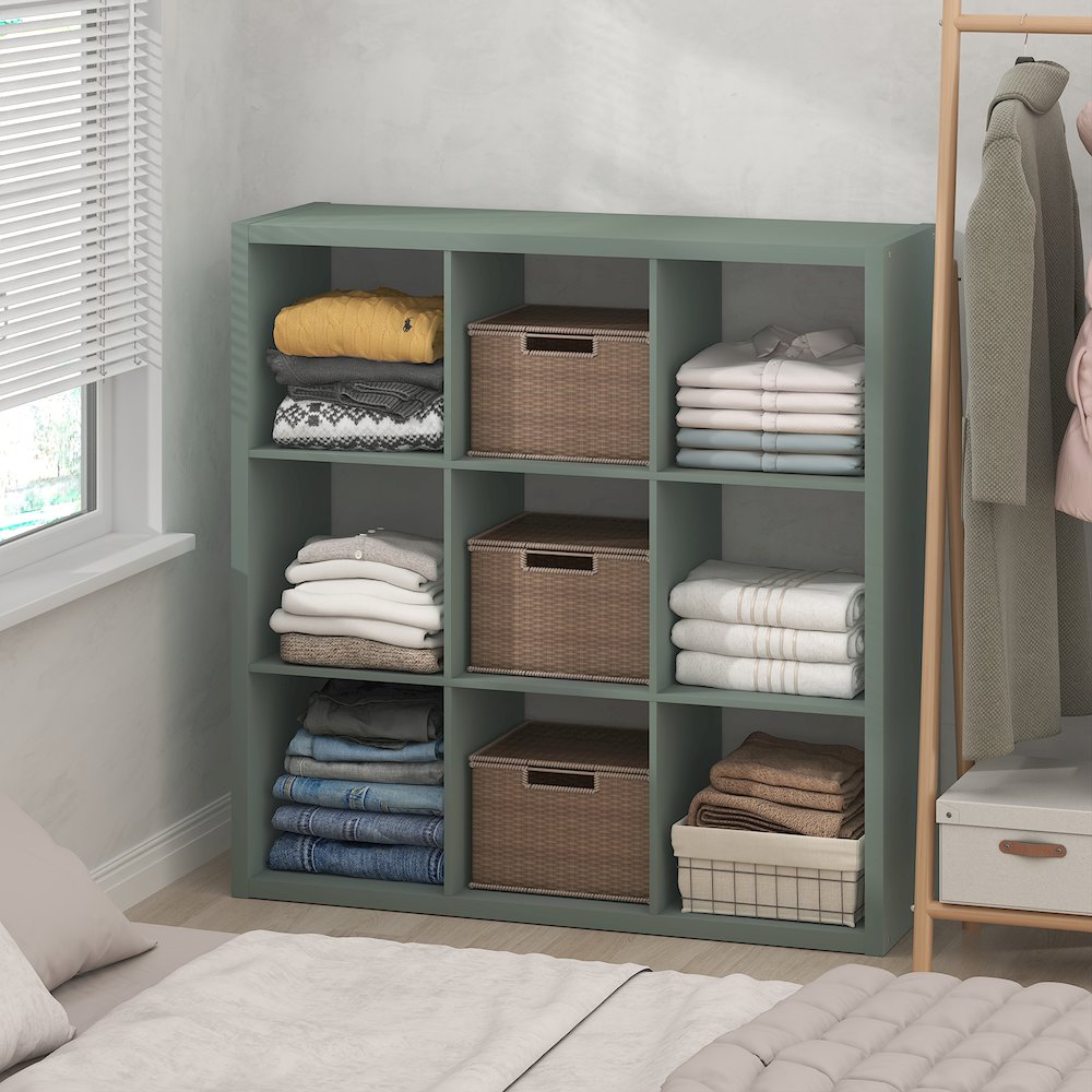 9-Cube Closet Organizer, Open Shelf Closet Storage, Extra Thick Frame
