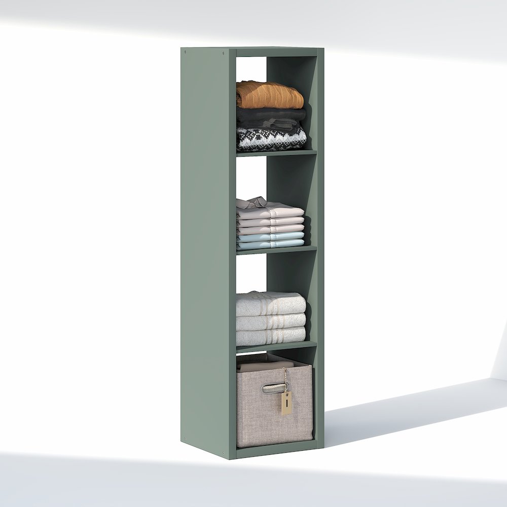 4-Cube Closet Organizer, Open Shelf Closet Storage, Extra Thick Frame