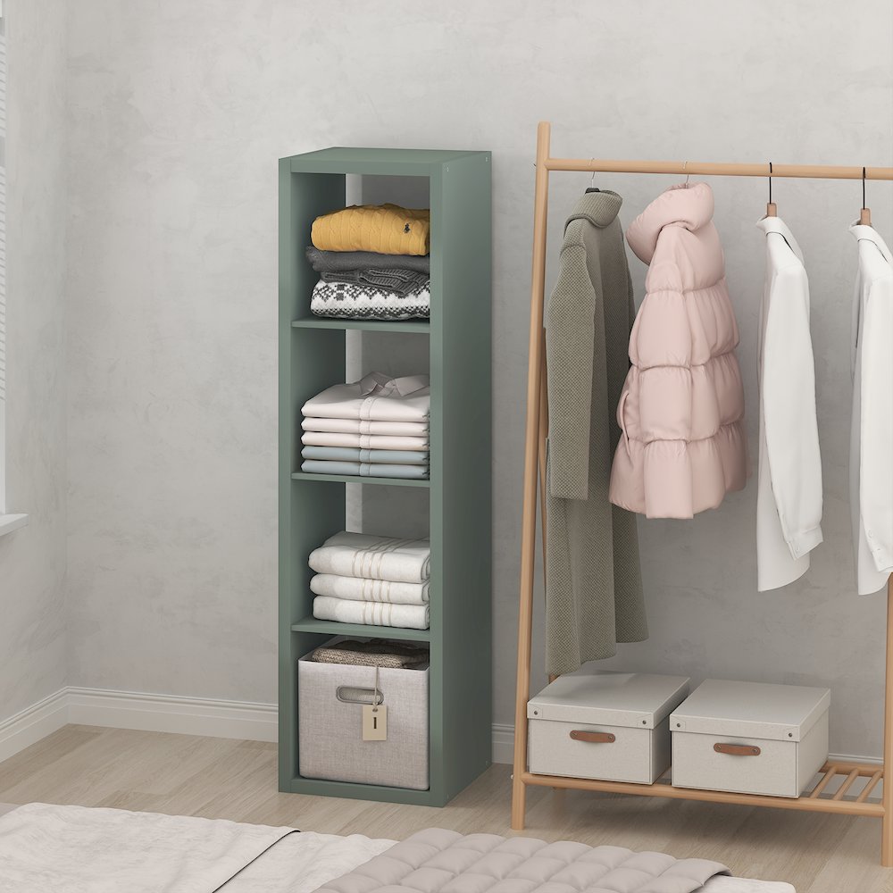 4-Cube Closet Organizer, Open Shelf Closet Storage, Extra Thick Frame