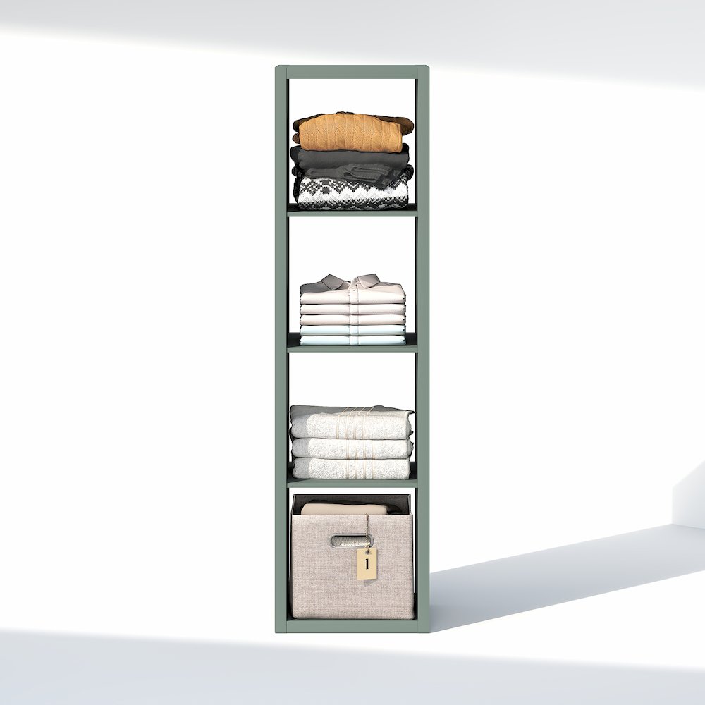 4-Cube Closet Organizer, Open Shelf Closet Storage, Extra Thick Frame