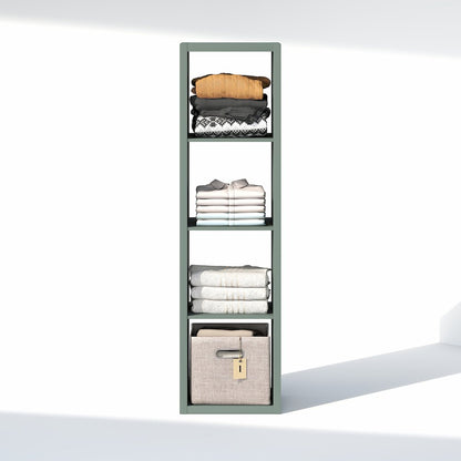 4-Cube Closet Organizer, Open Shelf Closet Storage, Extra Thick Frame