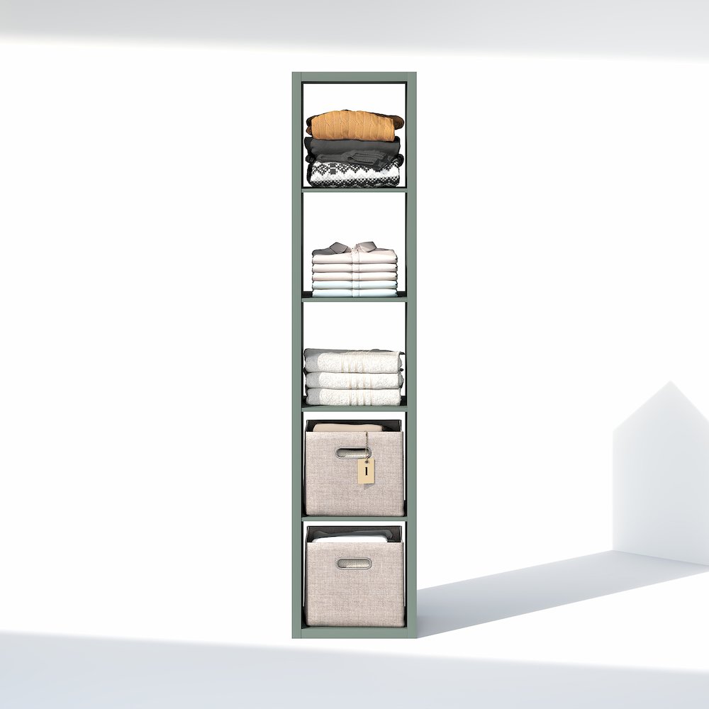 5-Cube Closet Organizer, Open Shelf Closet Storage, Extra Thick Frame