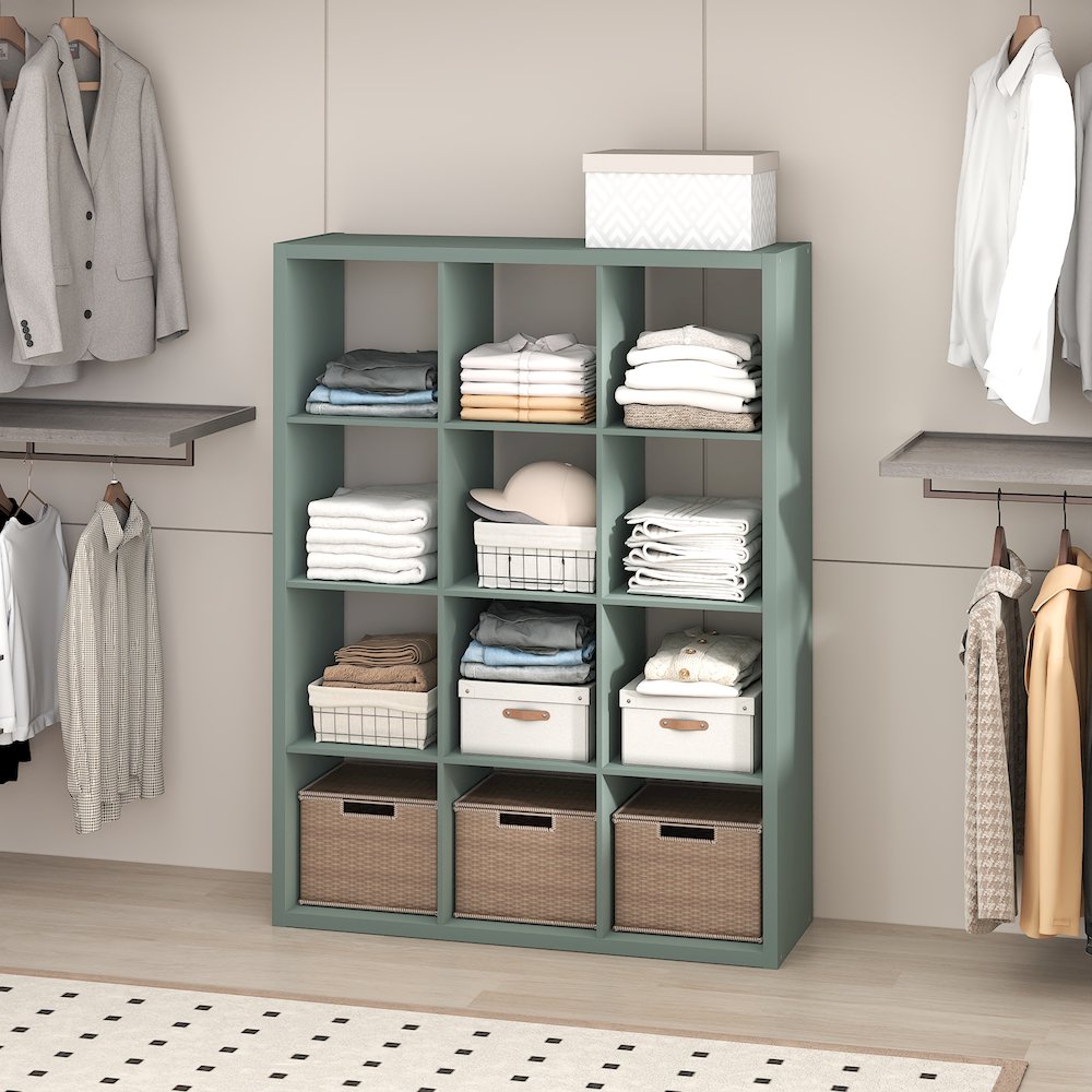 12-Cube Closet Organizer, Open Shelf Closet Storage, Extra Thick Frame