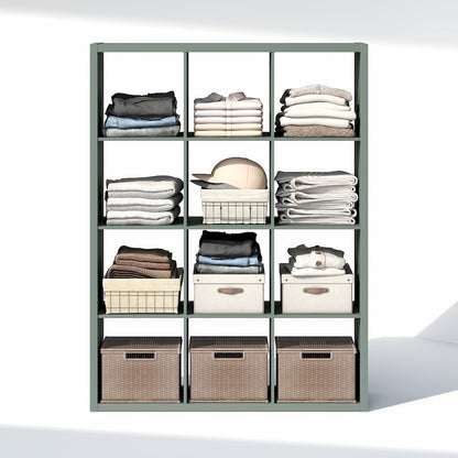 12-Cube Closet Organizer, Open Shelf Closet Storage, Extra Thick Frame