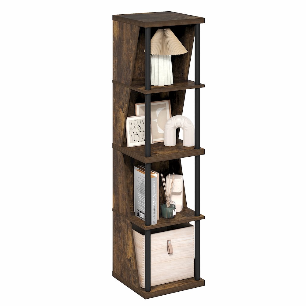 FLEXI Storage Shelf, 4-Cube Corner Shelf, Book Shelf