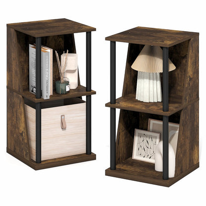 FLEXI Storage Shelf, 4-Cube Corner Shelf, Book Shelf