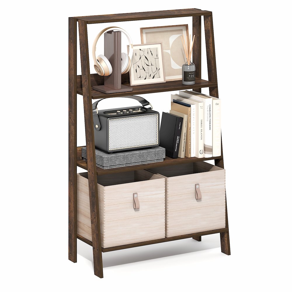 LADDER Shelf, 4-Tier Ladder Book Shelf, Open Frame Design Bookcase, Storage Rack