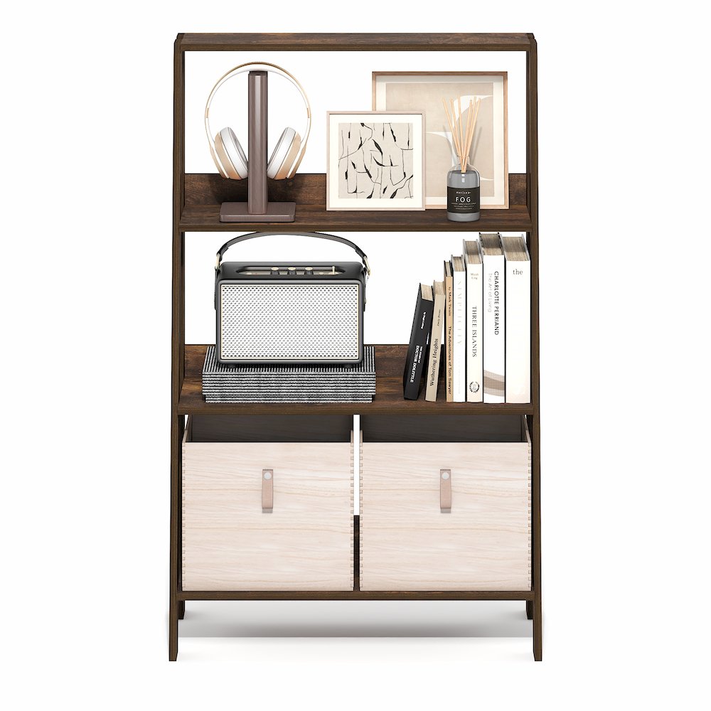 LADDER Shelf, 4-Tier Ladder Book Shelf, Open Frame Design Bookcase, Storage Rack