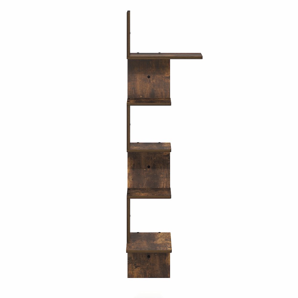 ROSSI Corner Floating Shelves for Wall, 5-Tier Corner Rectangular Wall Shelf