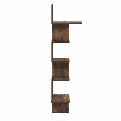 ROSSI Corner Floating Shelves for Wall, 5-Tier Corner Rectangular Wall Shelf