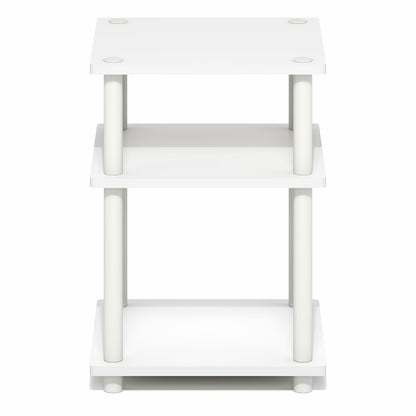 TURN-N-TUBE Side Table, 3-Tier Square Modern End Table, Night Stand
