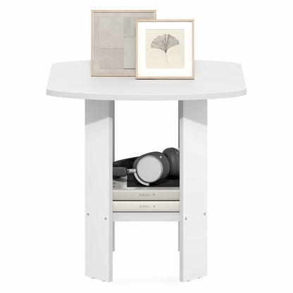 SIMPLE DESIGN Side Table, 2-Tier Square Modern End Table, Bedside Table
