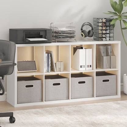 CUBICLE Book Shelf with LED Lights, 8-Cube LED, White