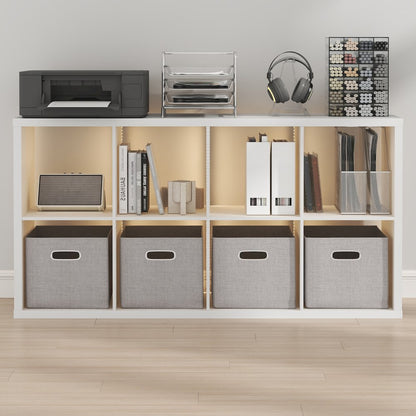 CUBICLE Book Shelf with LED Lights, 8-Cube LED, White