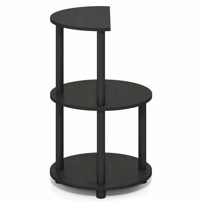 TURN-N-TUBE Side Table, 3-Tier Round Modern End Table, Bedside Table, Open Shelf