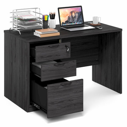47 Inch Executive Desk with File Cabinet