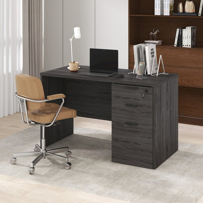 47 Inch Executive Desk with File Cabinet