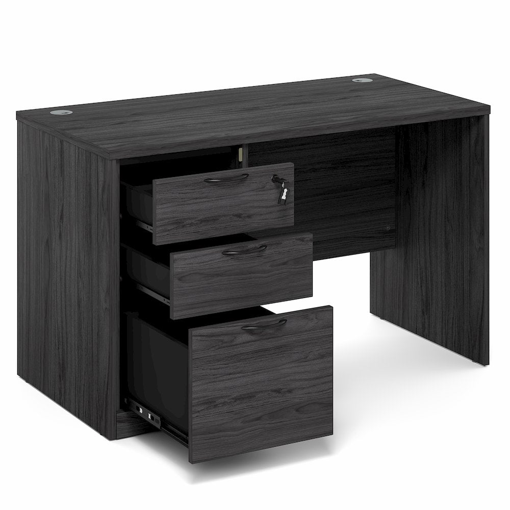 47 Inch Executive Desk with File Cabinet