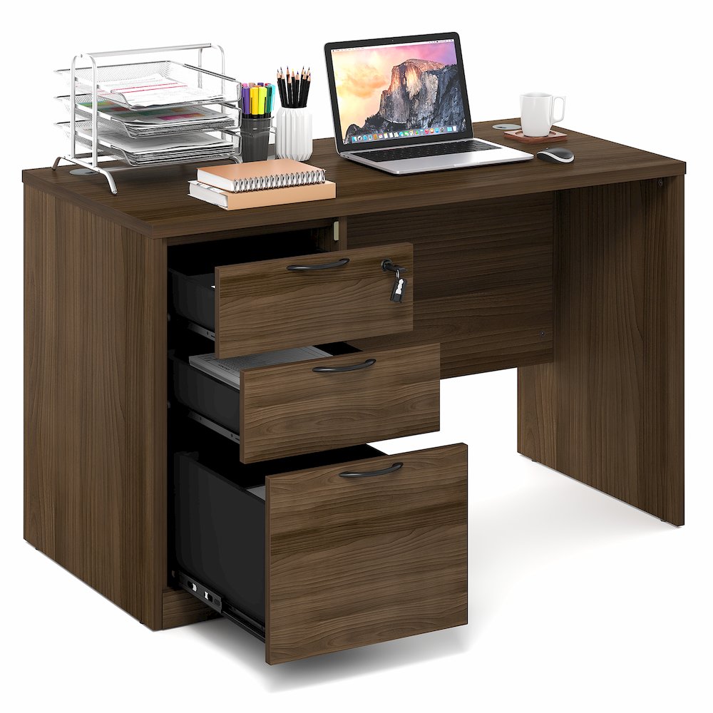 47 Inch Executive Desk with File Cabinet