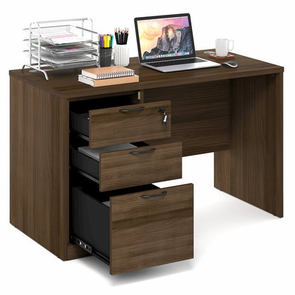 47 Inch Executive Desk with File Cabinet