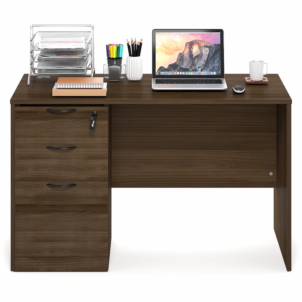 47 Inch Executive Desk with File Cabinet